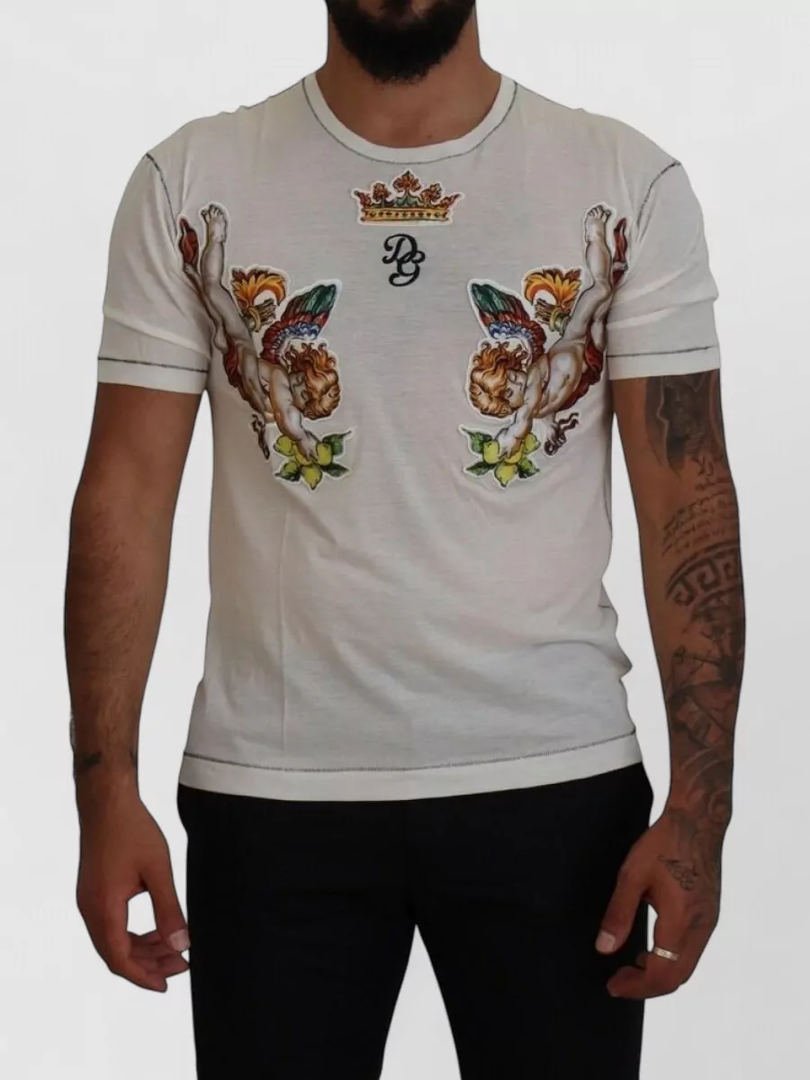 Dolce&Gabbana Silk cotton printed short-sleeve t-shirt
