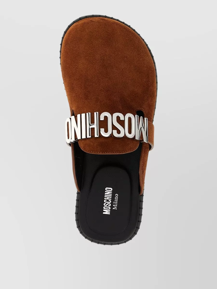 Moschino Suede Slides