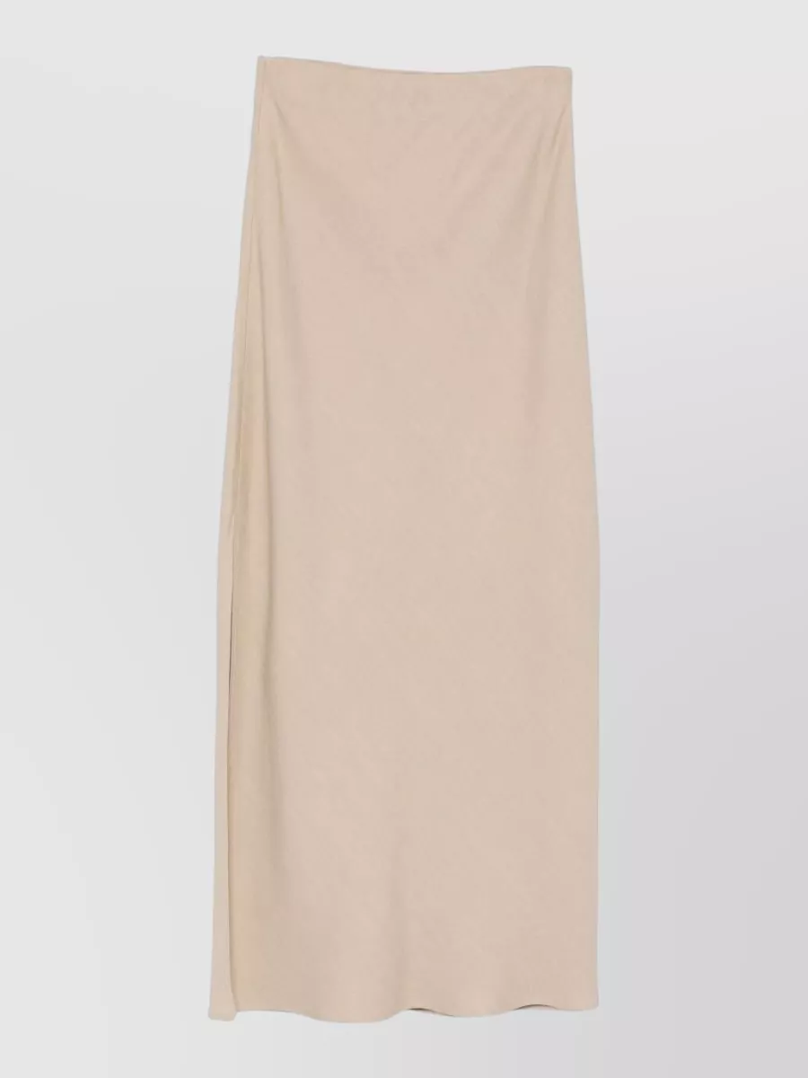 Brunello Cucinelli Long Skirt With High Waist And Side Slit In Animal Print