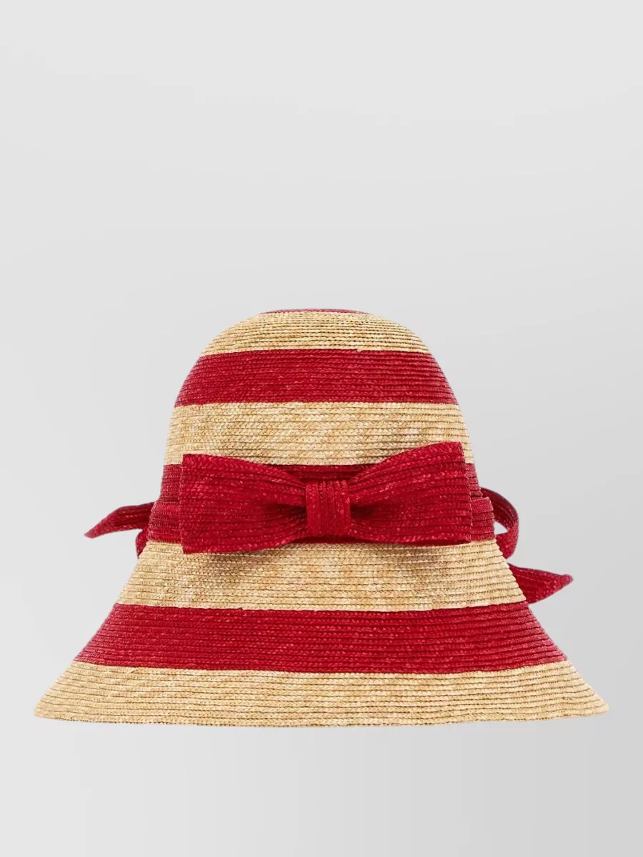 Valentino Garavani Embroidered raffia bucket hat