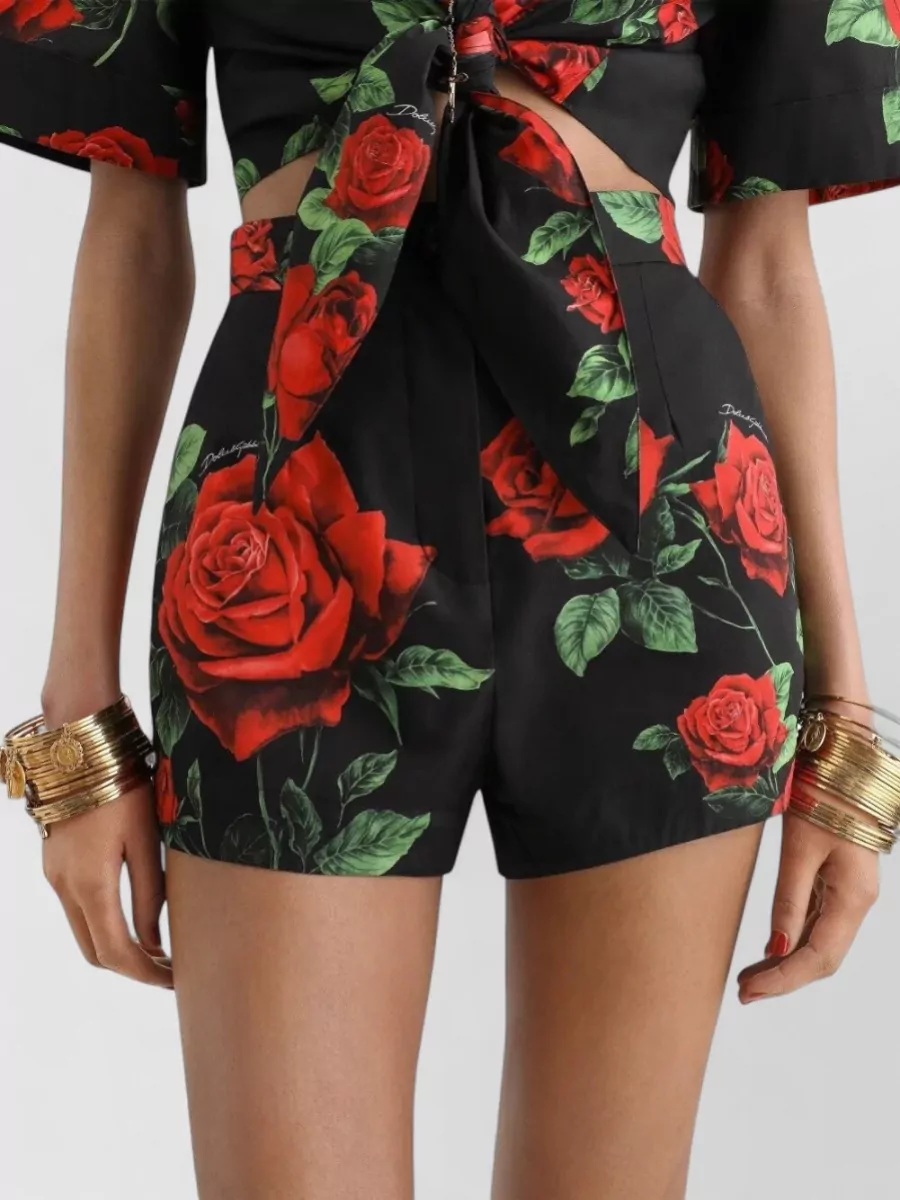 Dolce&Gabbana Floral-Print Mini Shorts