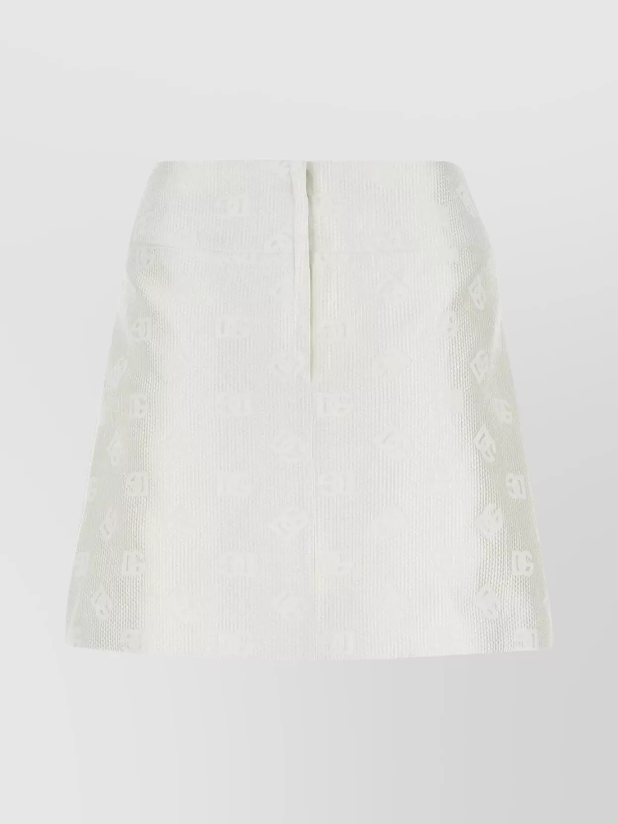 Shop Dolce & Gabbana Textured Waistband Mini Skirt In White