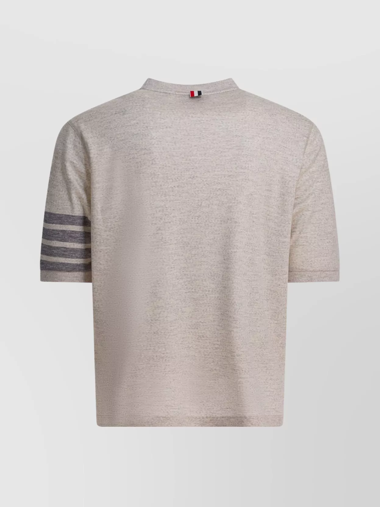 Thom Browne Striped Sleeve Wool Crew Neck T-shirt In Multi