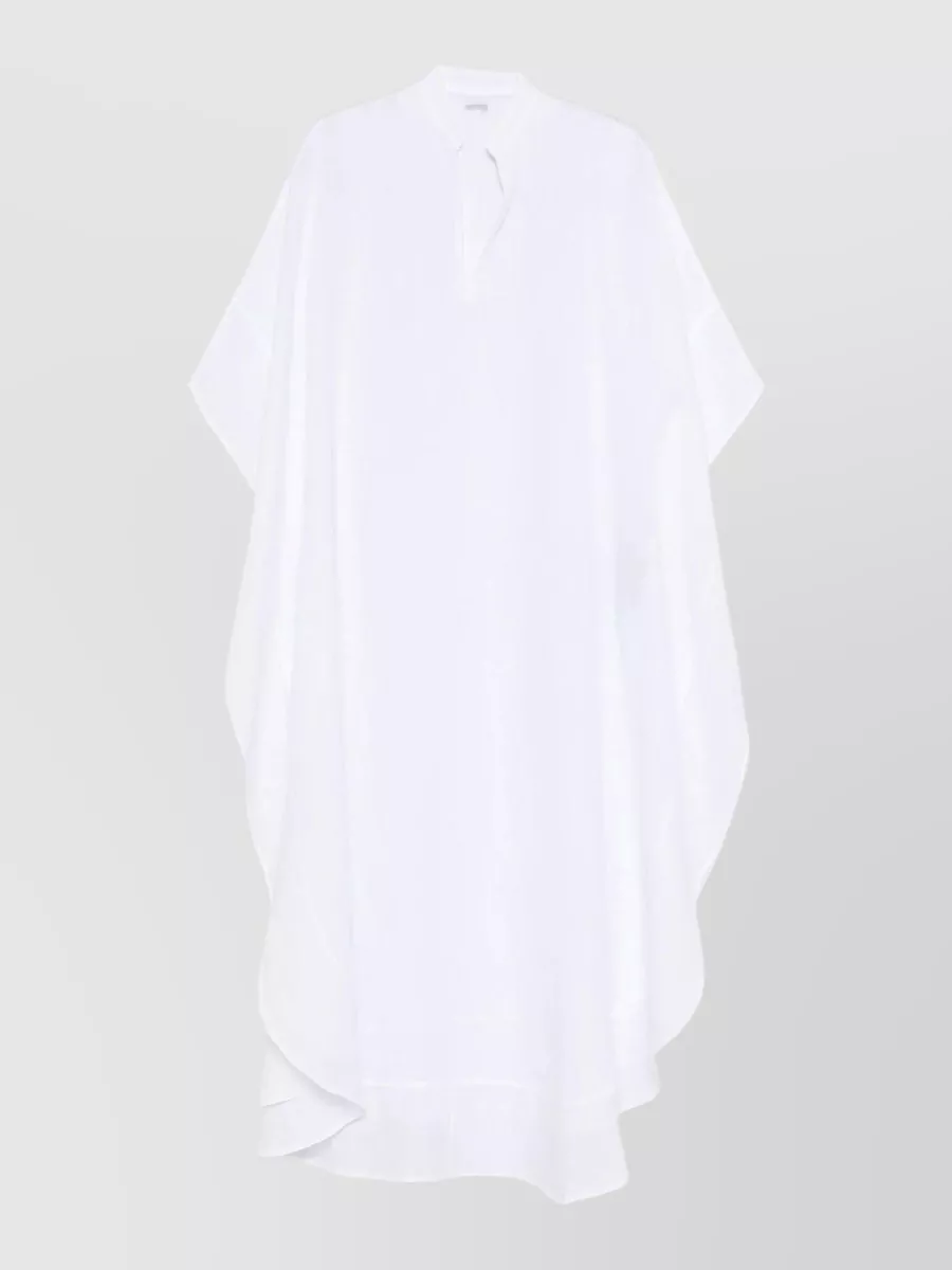 120% Lino Linen v-neck kaftan midi dress