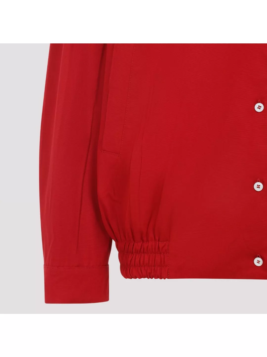 Shop Miu Miu Cotton Jacket With Button-down Collar And Pockets