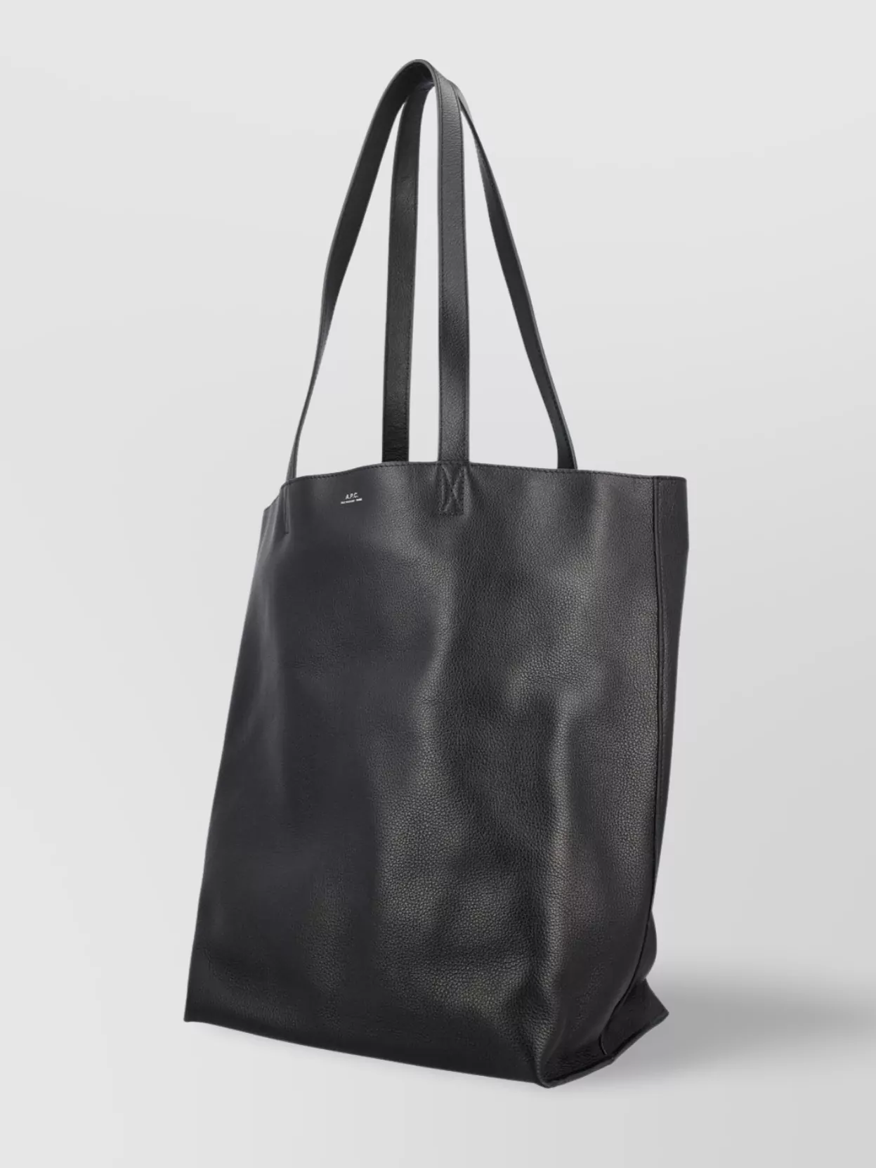 A.p.c. Maiko Leather Shopper Tote Bag Handles