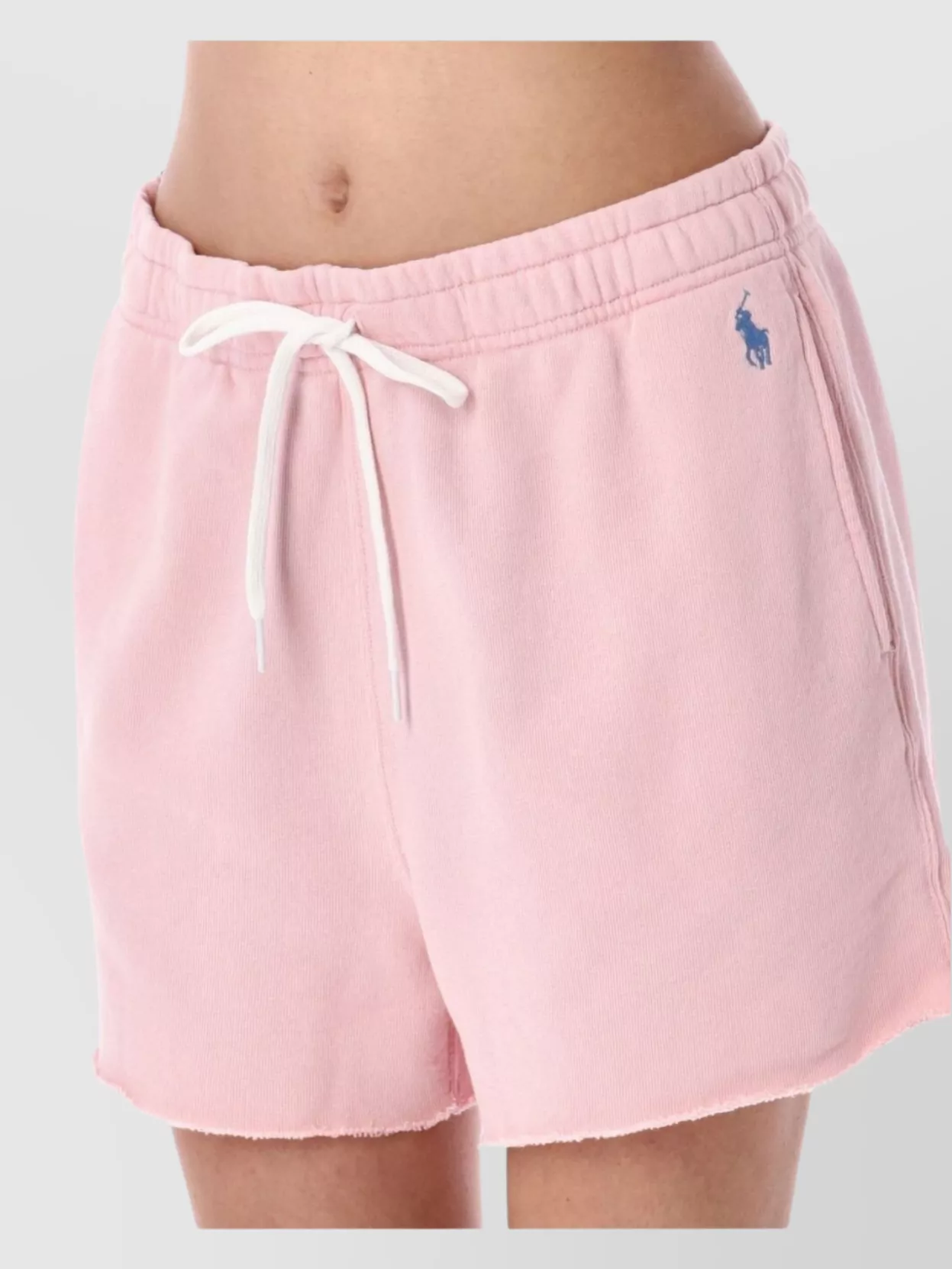 Ralph Lauren Cotton Shorts With Elasticated Waistband And Raw Hem Finish