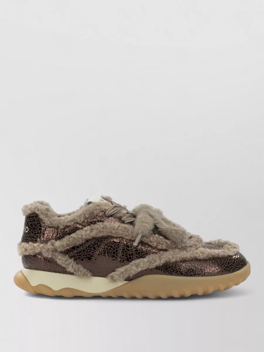 Pinko Calf Leather Low-Top Sneakers