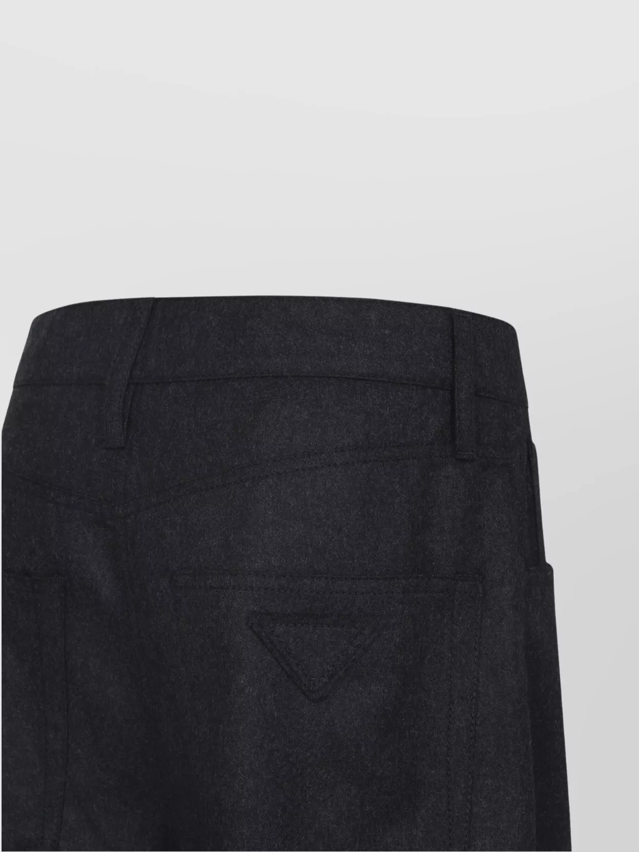Prada Wide Leg Trousers With Pockets And Loops