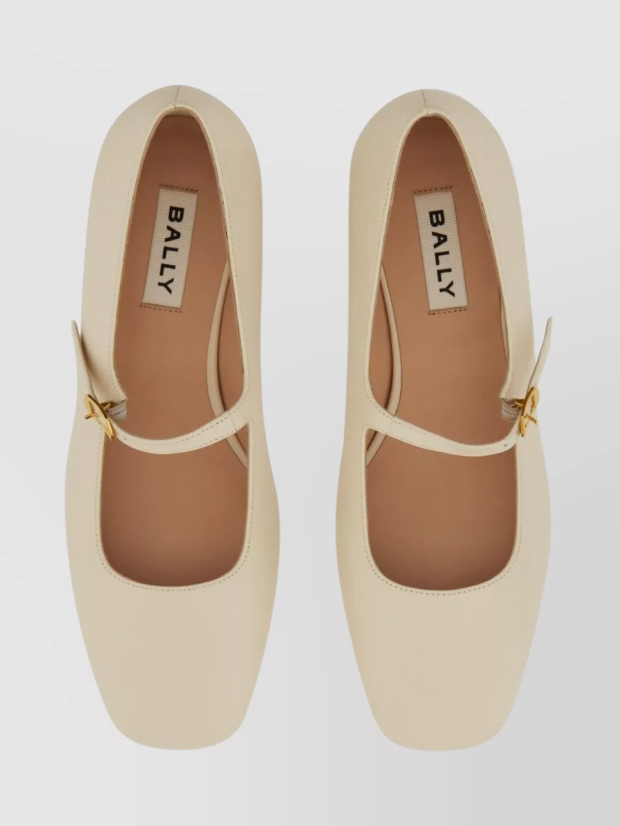 Bally Leather Strap Block Heel Square Toe Pump