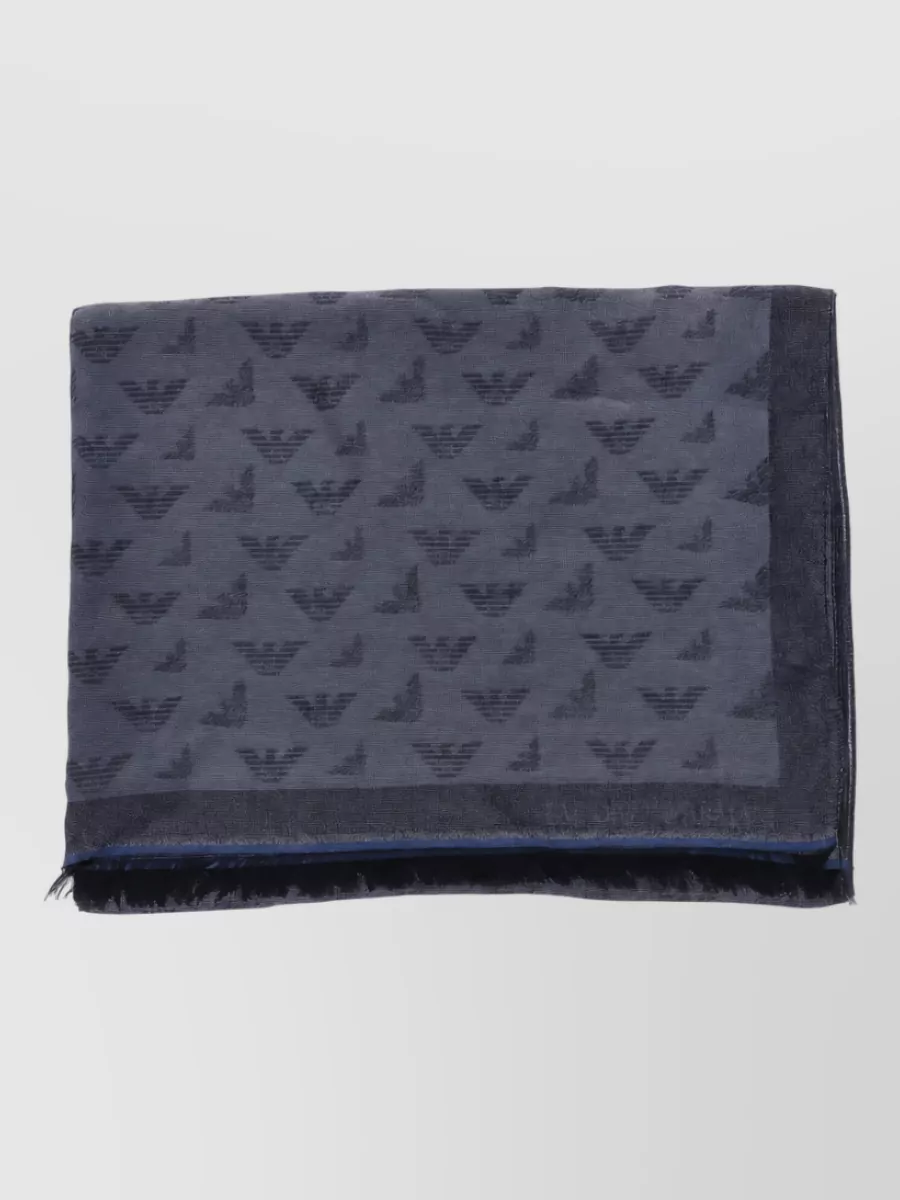 Emporio Armani jacquard logo scarf