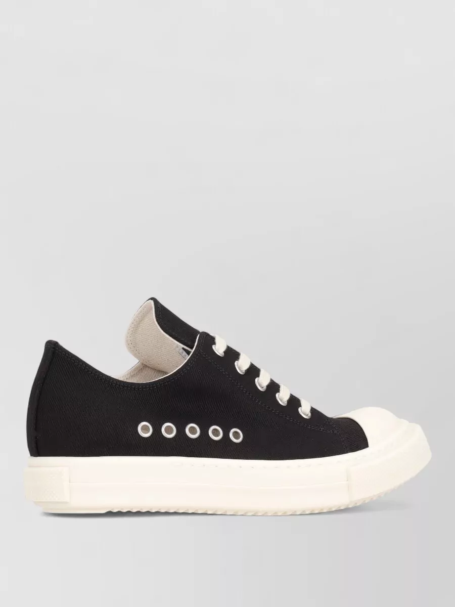 Rick Owens Cotton Low-Top Sneakers