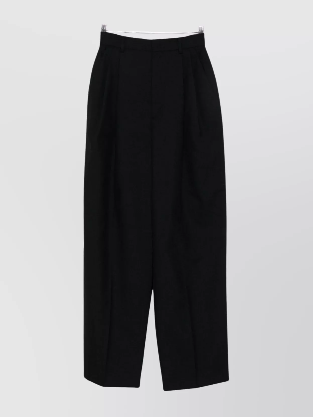 Moschino Wide Leg Trousers With Pleats And Pockets In Black