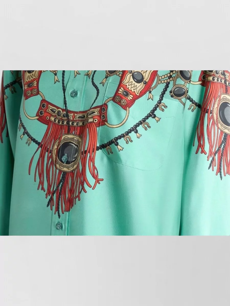 Etro Silk Printed Long-Sleeve Shirt