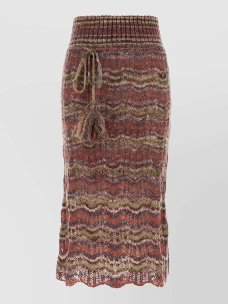 Vivienne Westwood mohair blend fitted skirt