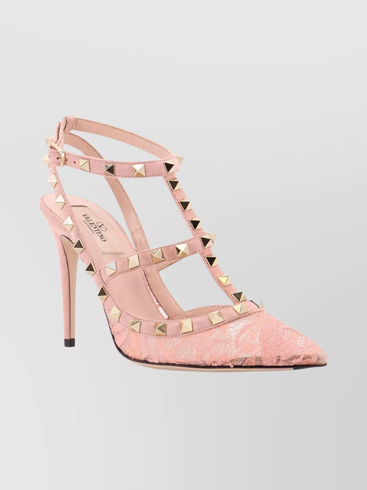 Valentino Chic Stiletto Pumps With Lace And Straps