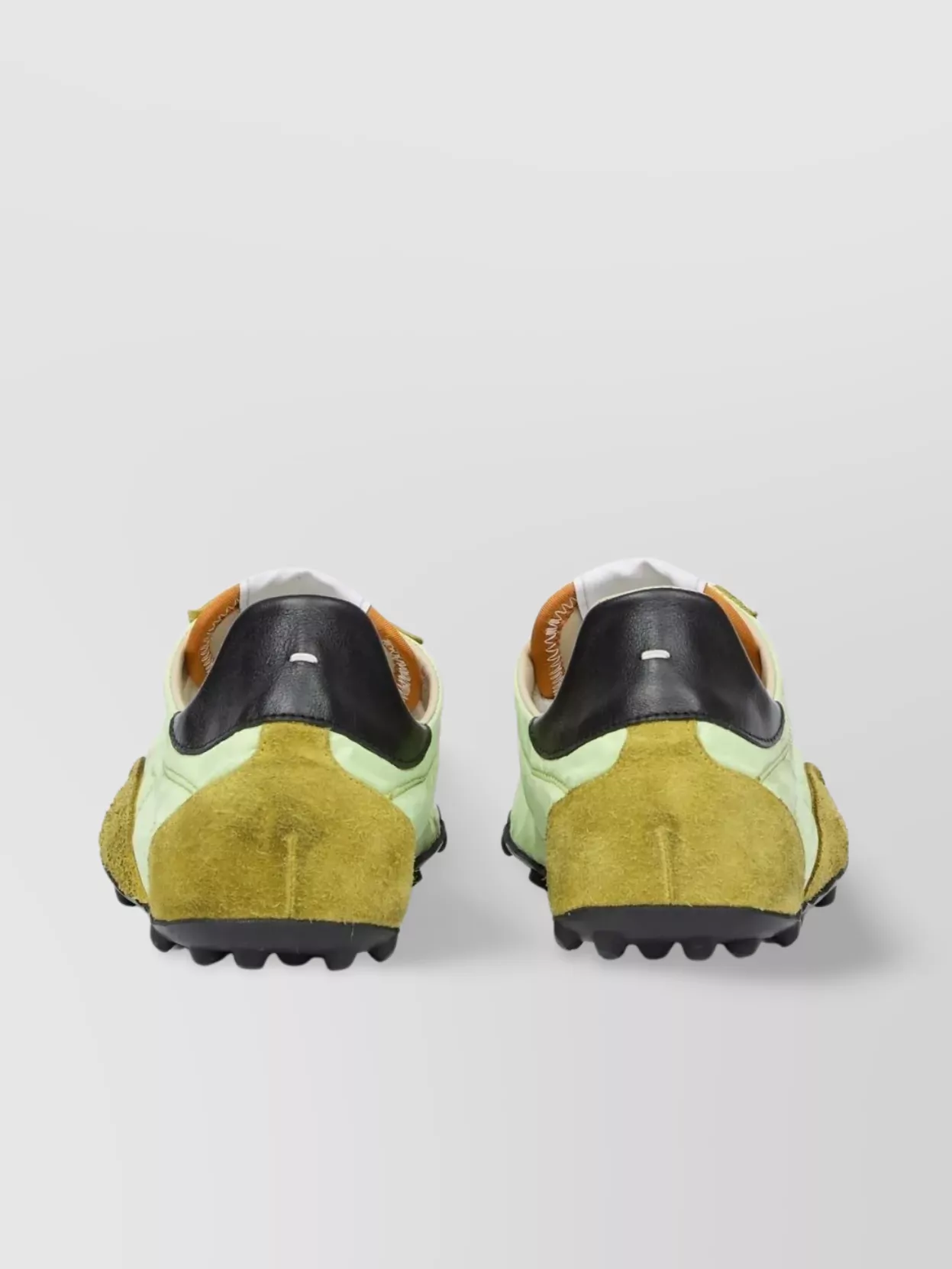 Maison Margiela Round Toe Low-Top Sneakers With Suede Accents