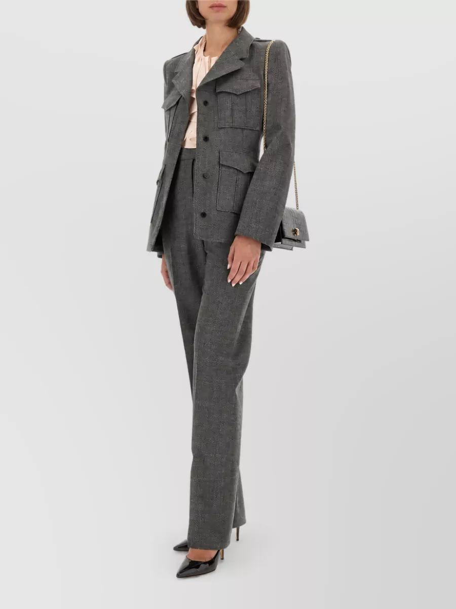 Alexander Mcqueen Silk Ruffled Suit Jacket