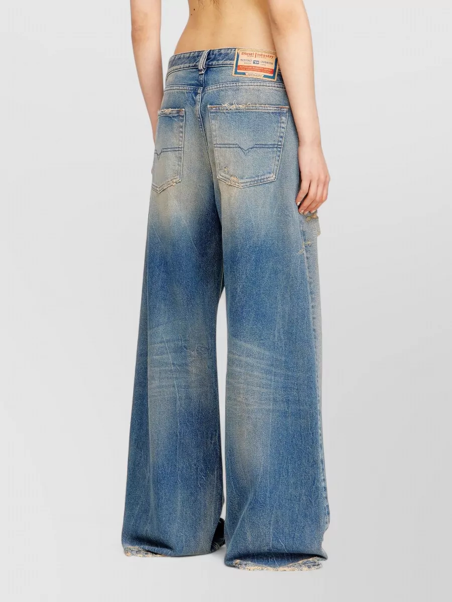 Diesel Denim Low-Rise Wide-Leg Jeans
