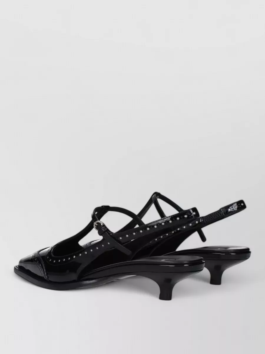 Miu Miu Leather Mid Heel Pumps