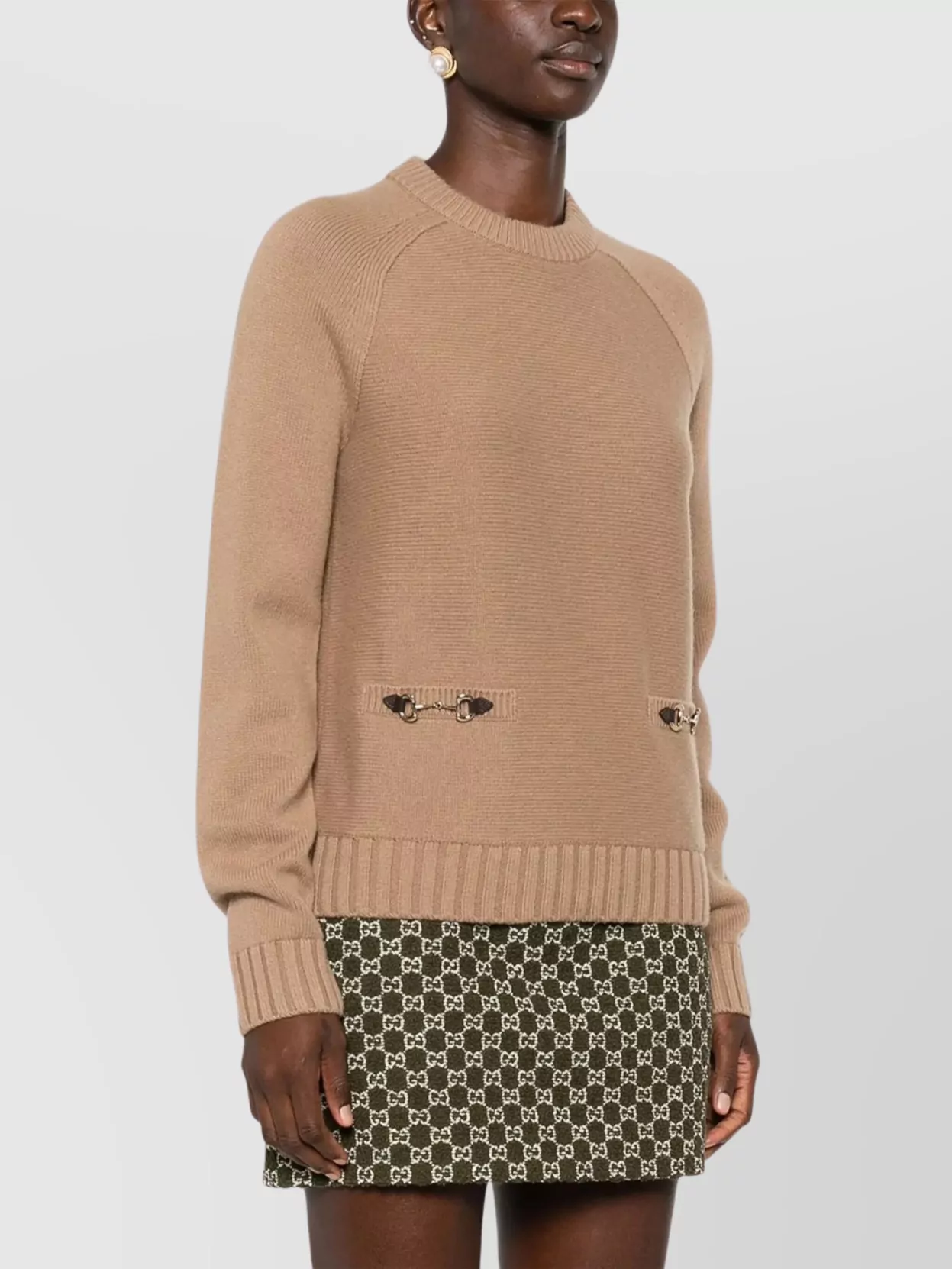 Gucci Wool Top Featuring Buckles