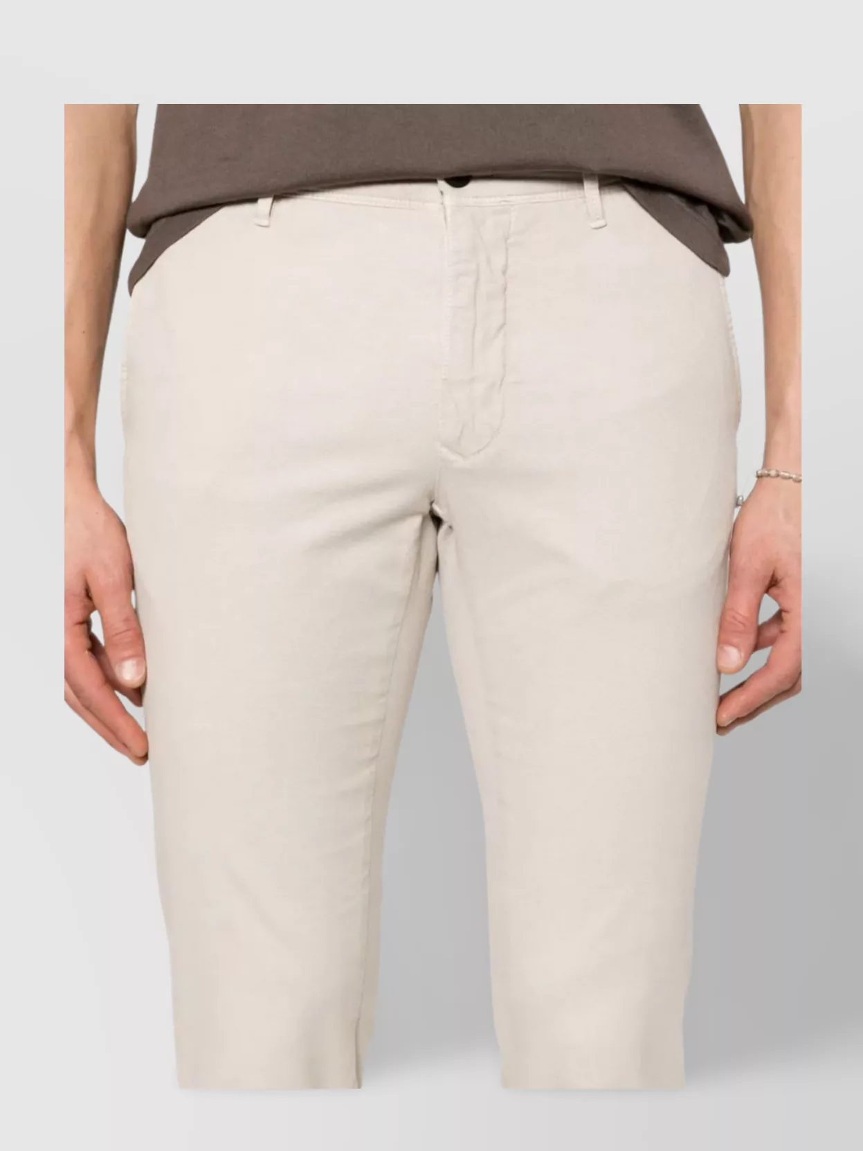 Incotex Tapered Trousers With Belt Loops And Double Welt Pockets