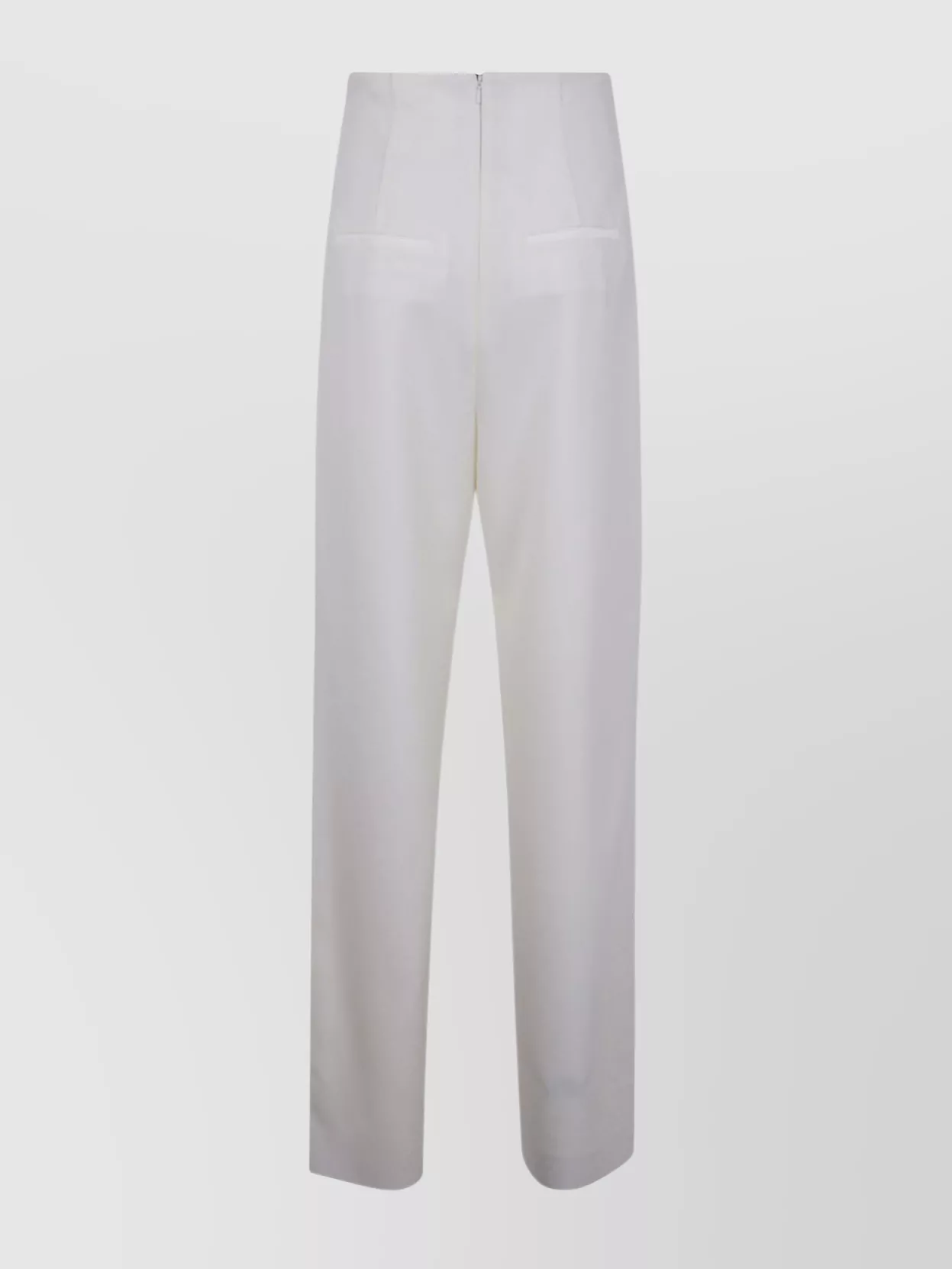 Max Mara High Waist Straight Leg Trousers With Pockets