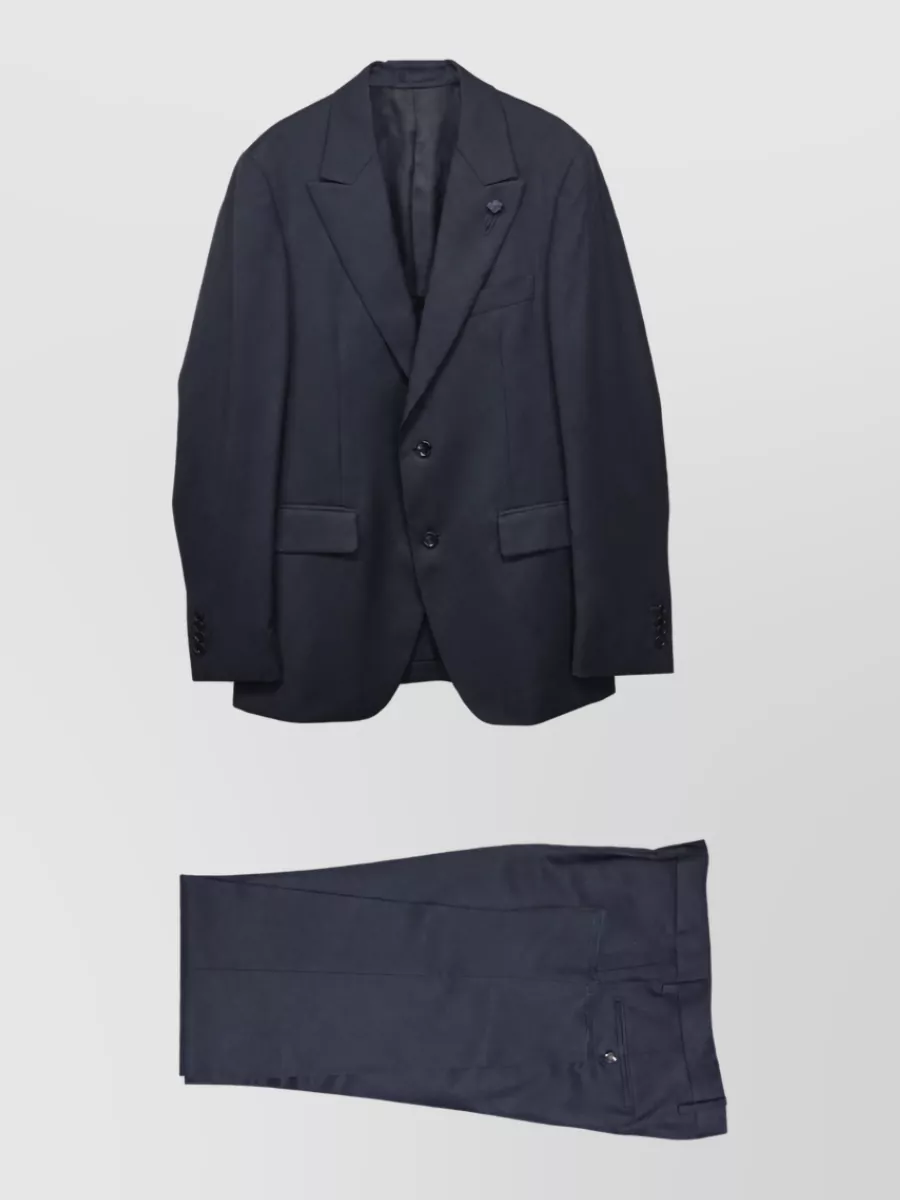 Lardini Wool Single-Breasted Coat