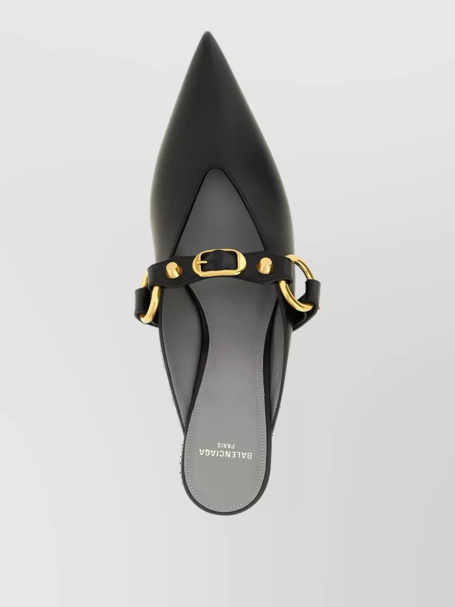 Balenciaga Leather City Mules
