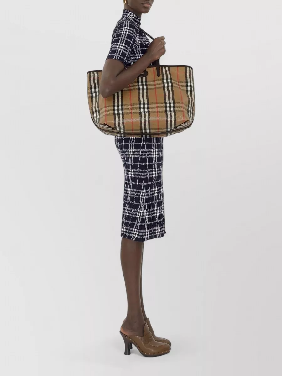 Burberry Highlands Medium Canvas Shoulder Bag