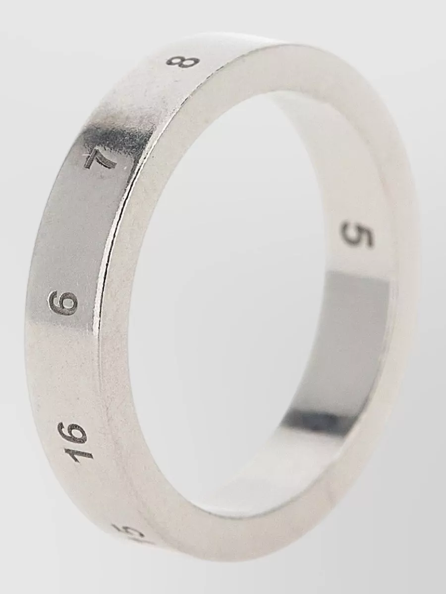 Maison Margiela silver numeric logo ring