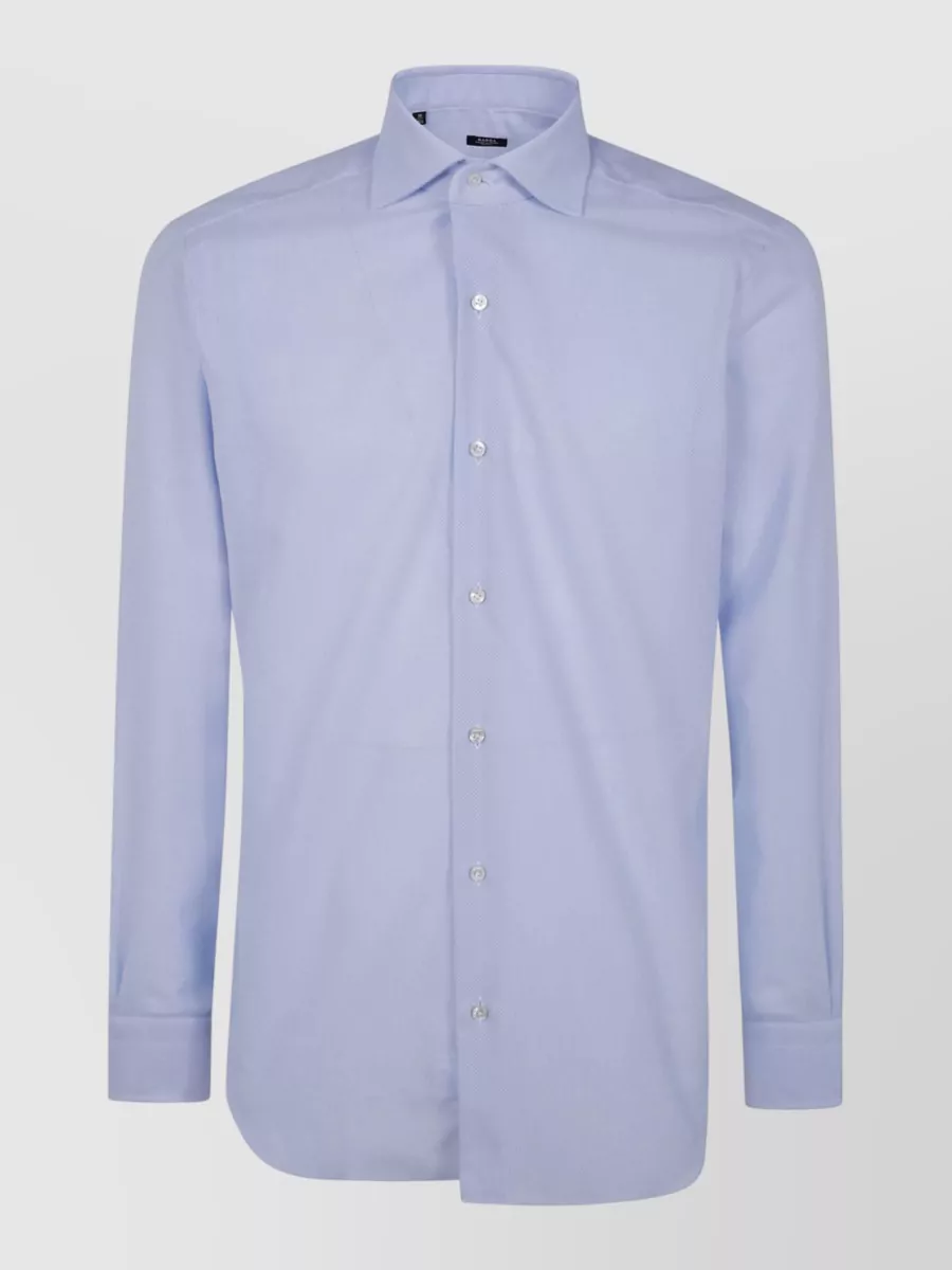 Barba Napoli honeycomb cotton shirt