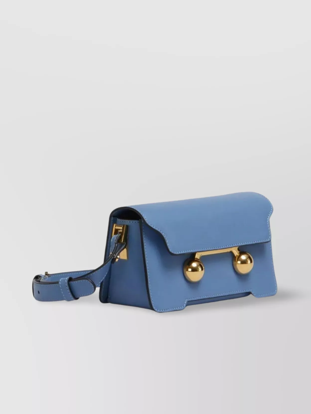 Marni Adjustable Calfskin Shoulder Bag With Studded Detail
