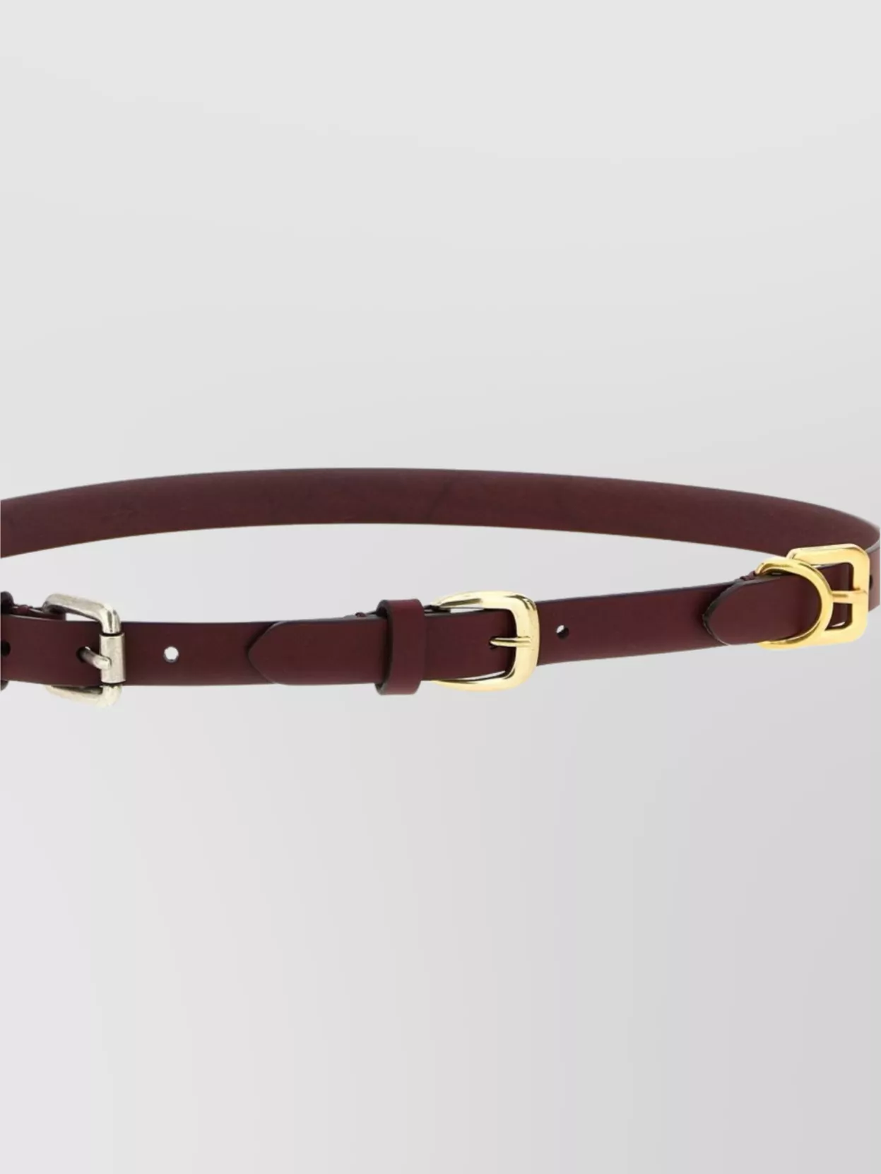 Etro Adjustable Triple Buckle Belt With Metal Hardware