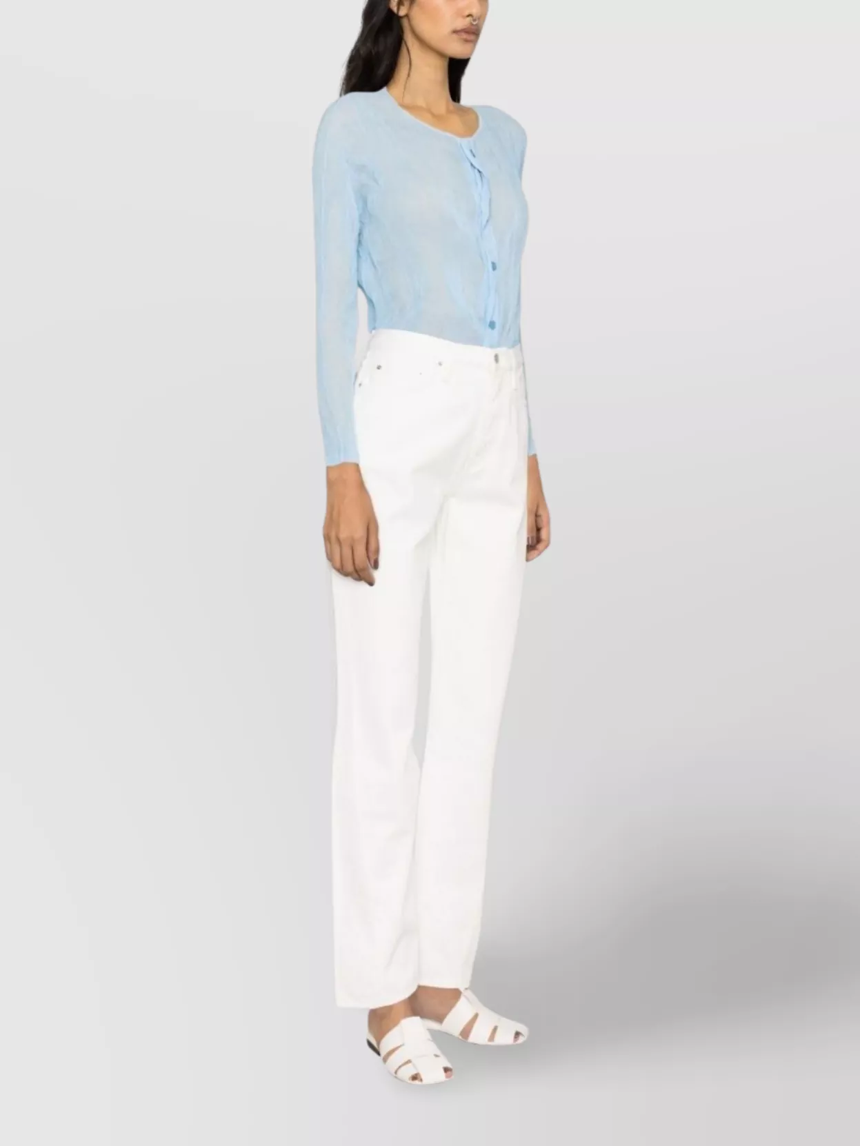 Totême Wide Leg Denim Trousers
