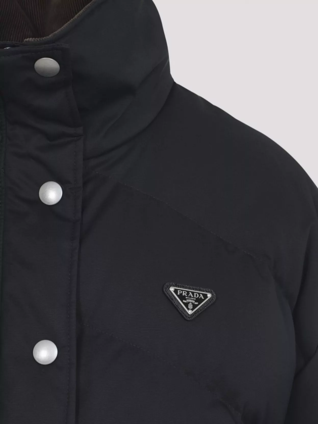 Prada Cotton Padded Jacket Stand-Up Collar