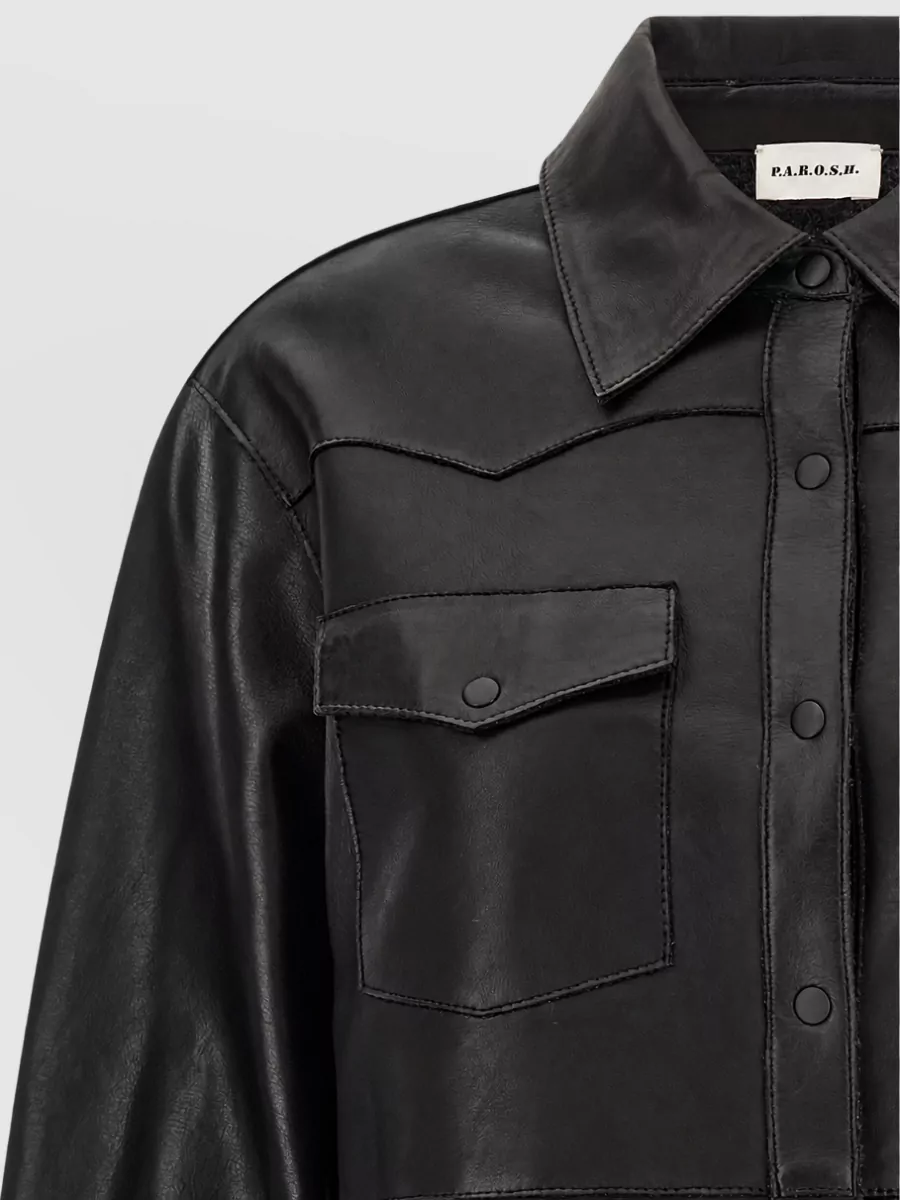 P.a.r.o.s.h. Lamb Leather Shirt Jacket