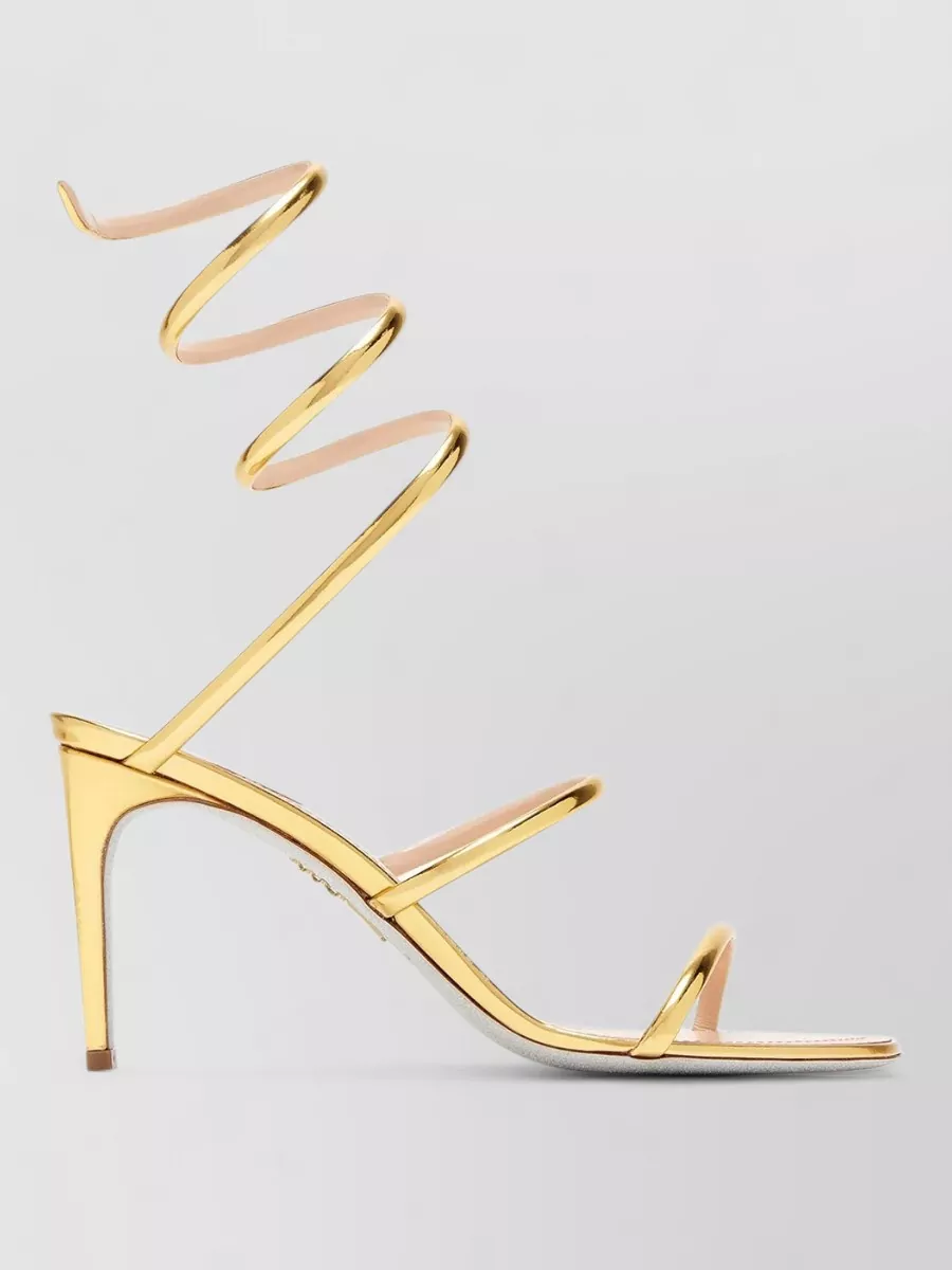 Rene Caovilla Leather Metallic Cleo Sandals