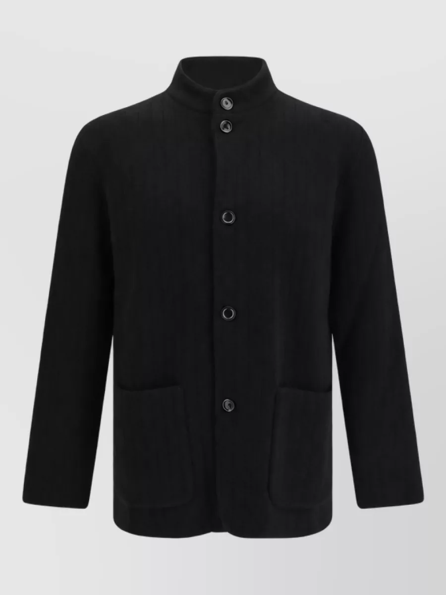 Lardini wool full-length single-breasted coat