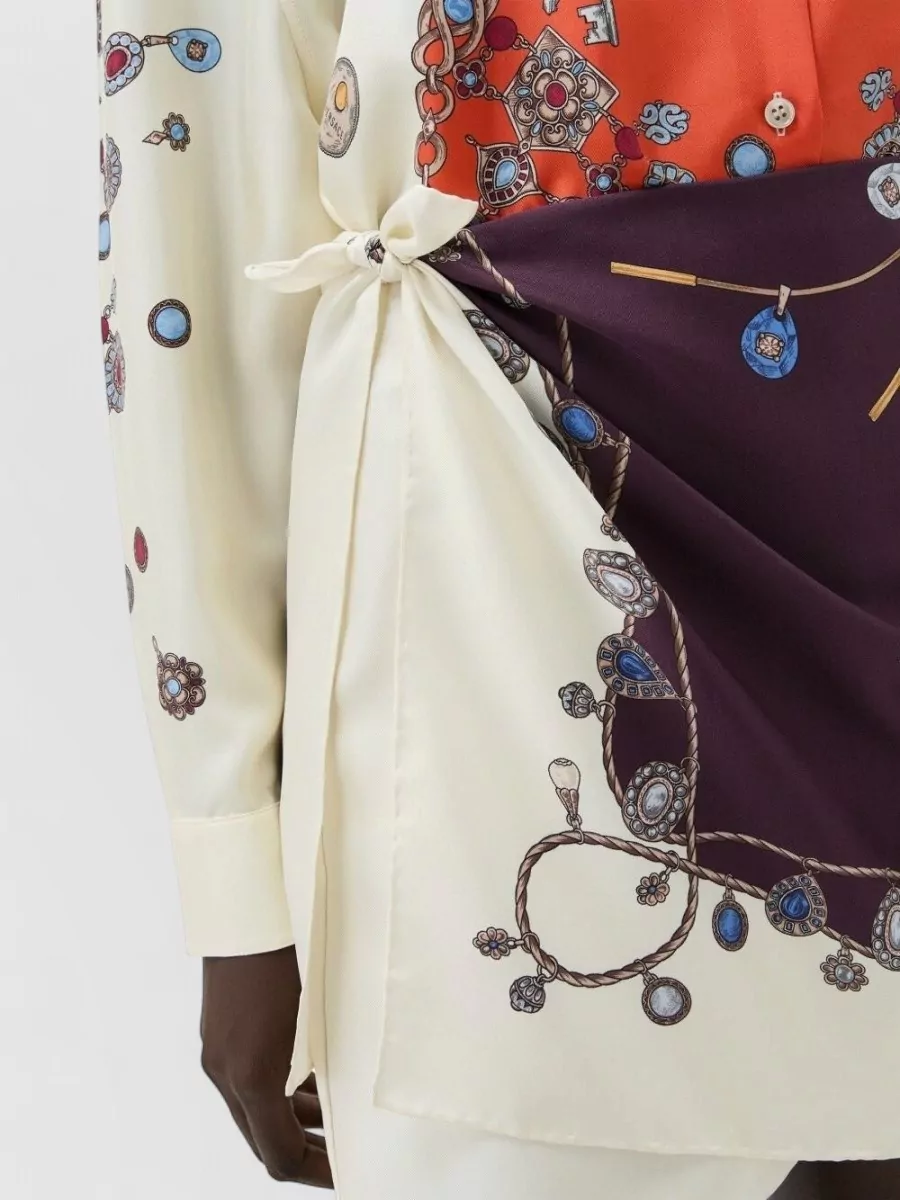 Versace Silk Printed Asymmetric Wrap Mini Skirt