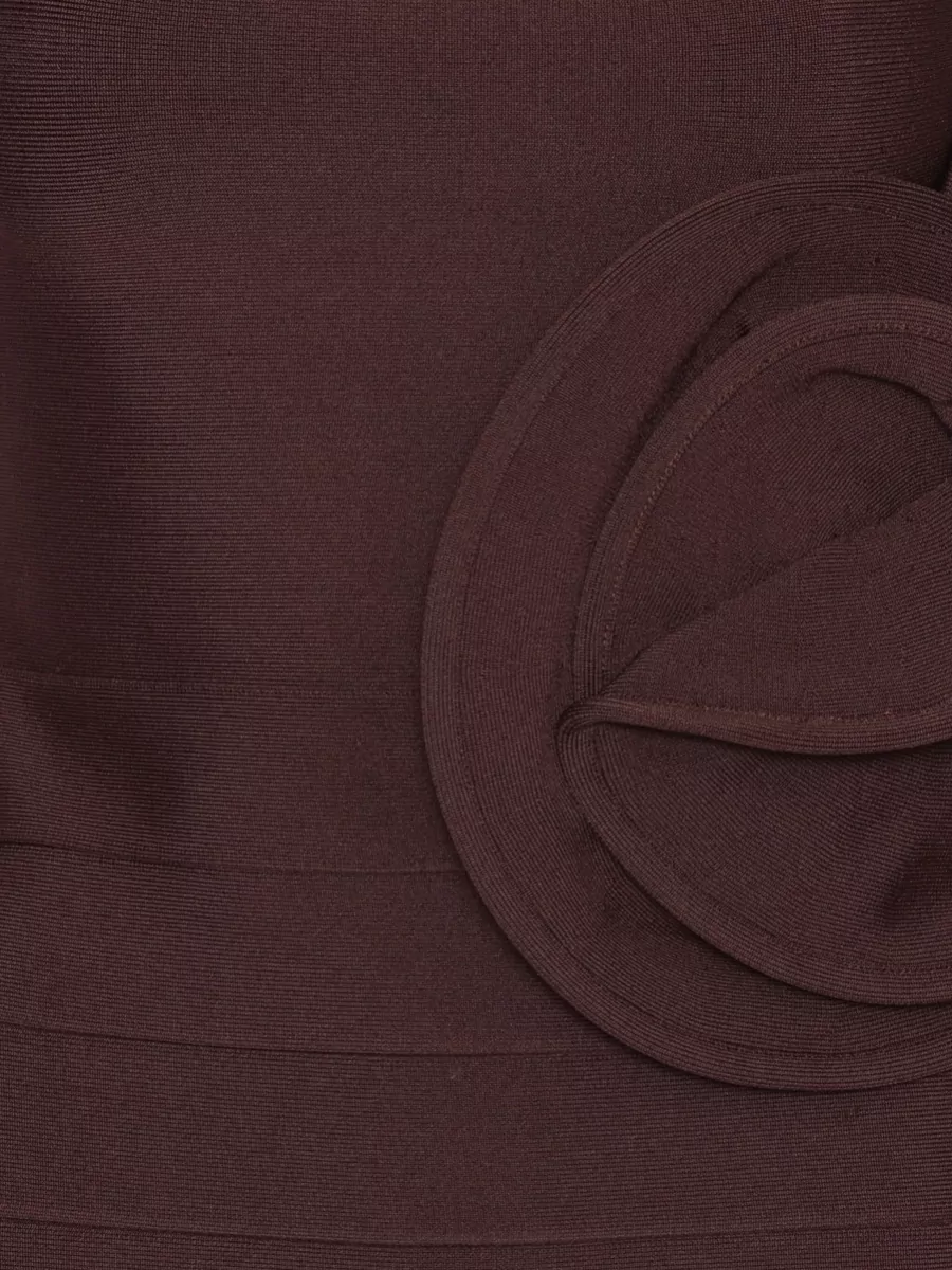 Rotate Short-Sleeve Rose Mini Dress