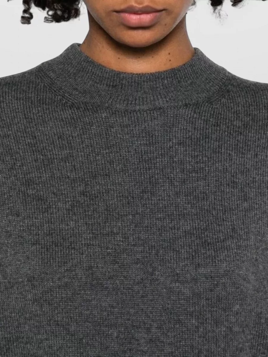 Max Mara Cashmere Wool Fine-Knit Crew-Neck Long-Sleeve Jumper