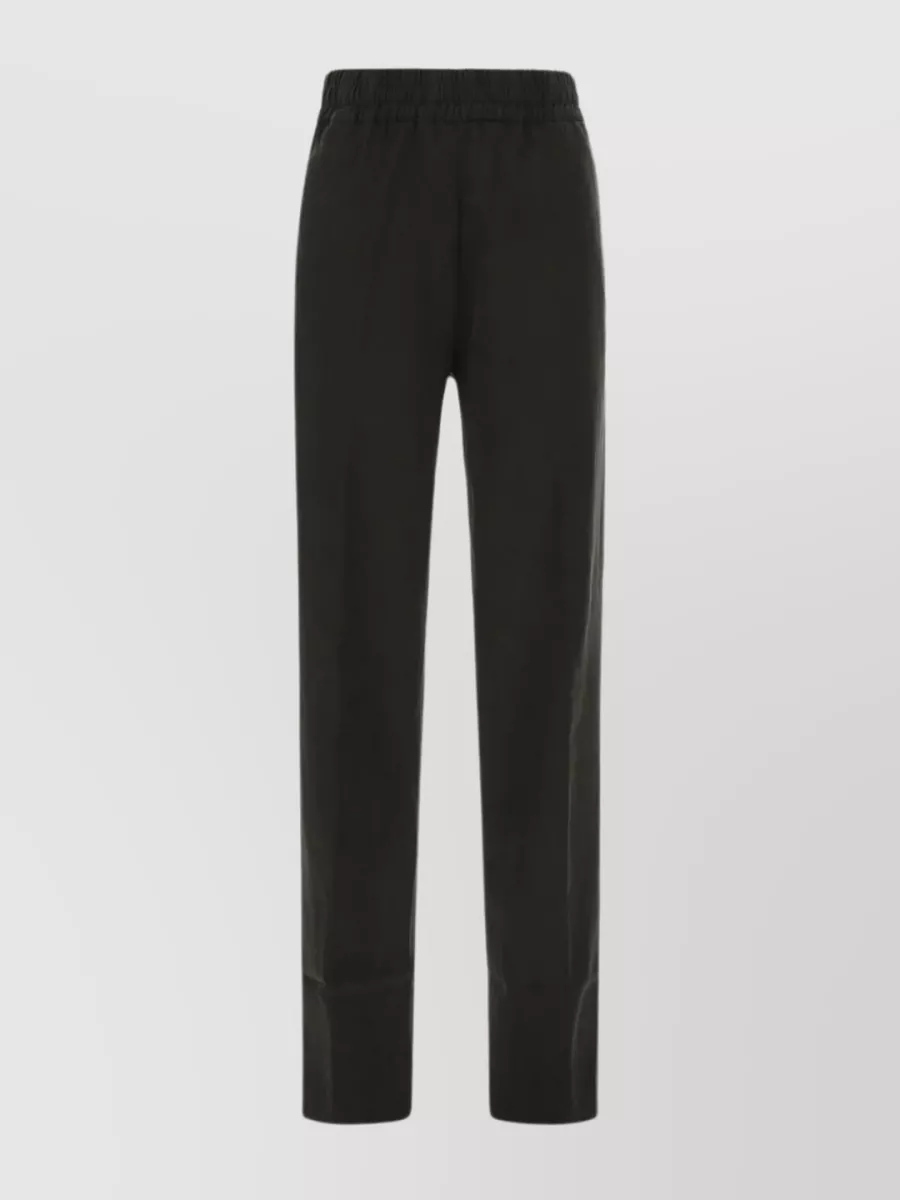 Shop Dries Van Noten Wide-leg Cupro Blend Pant With Multiple Pockets In Black