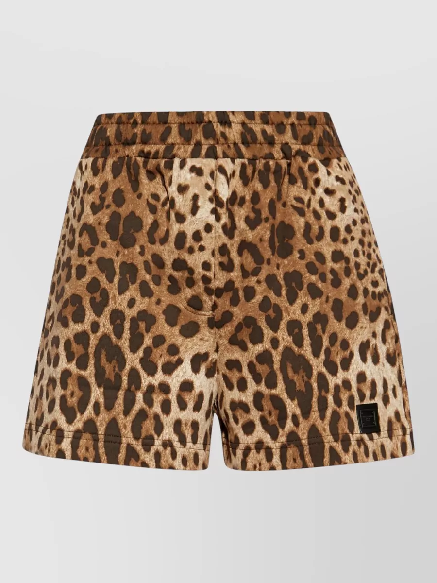 Dolce&Gabbana Leopard-print thigh-length shorts