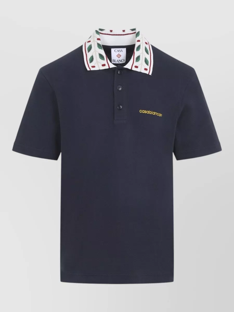 Casablanca organic cotton piqué polo shirt