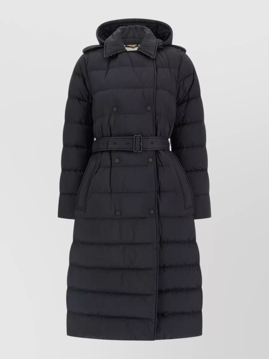 Burberry quilted double-breasted belted puffer jacket