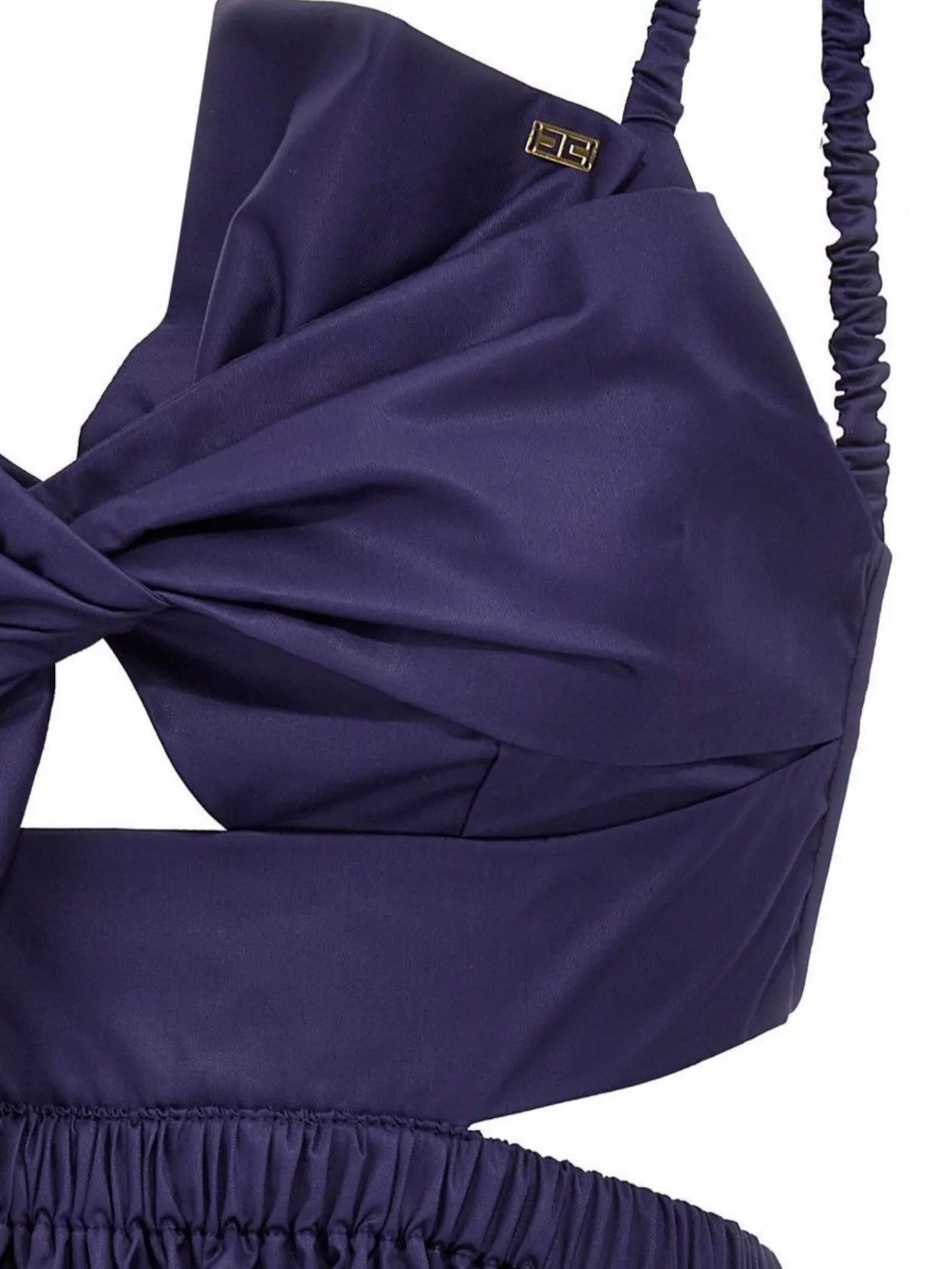 Elisabetta Franchi Bow Detail Cut-Out Mini Dress