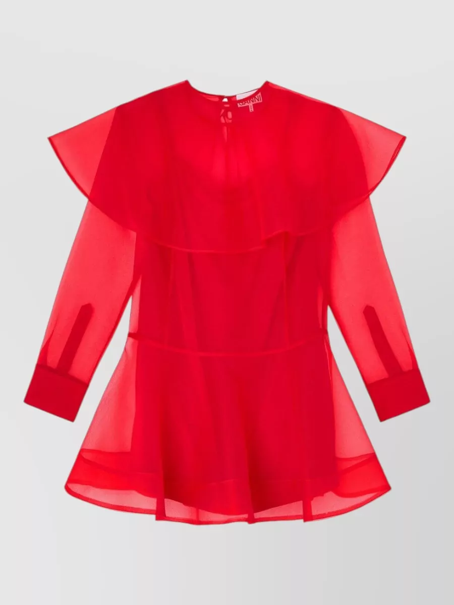 Ganni organza mini dress