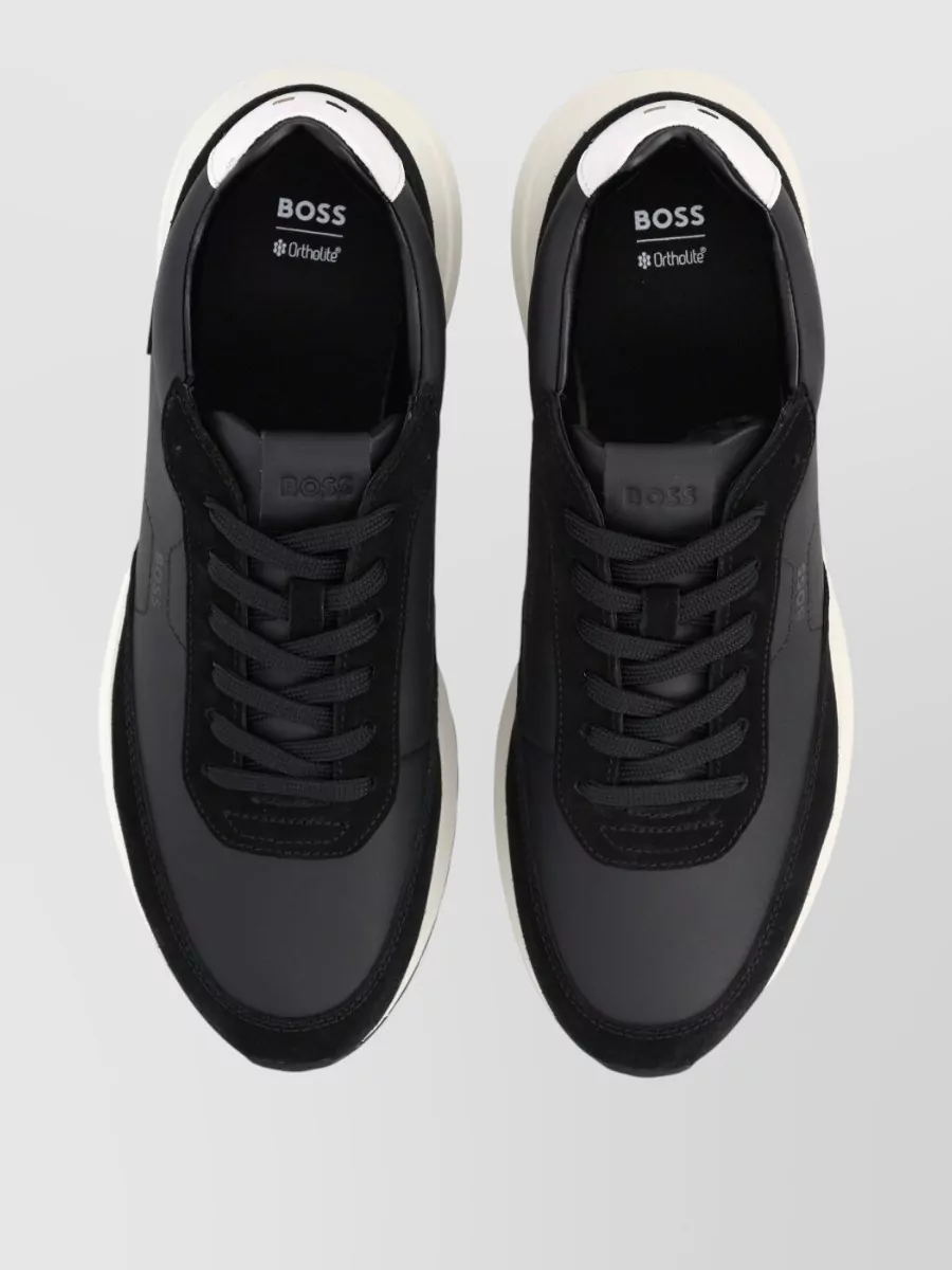 Boss Leather Low-Top Sneakers