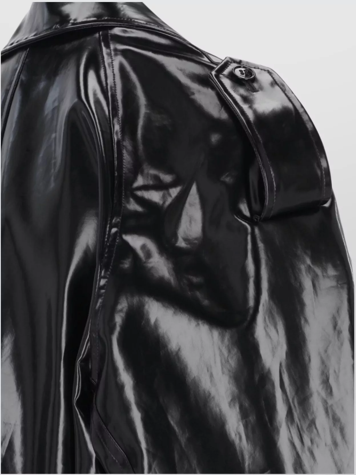 Saint Laurent Belted Waist Long Length Shiny Finish